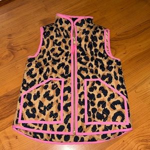 Crewcuts jcrew kids toddler girls leopard vest size 3